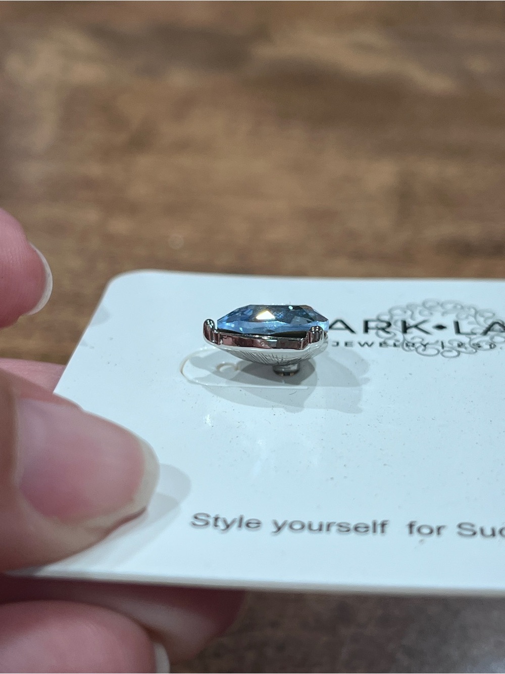 Park Lane Bonnet Sky Blue Trillion Stud Earrings NWT - Picture 3 of 7